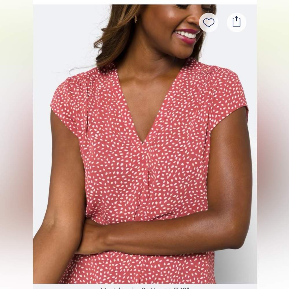 Women's Coral Colored Blouse XL
